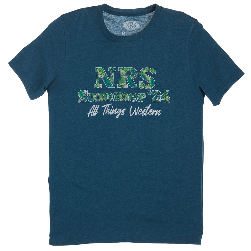 Brandcowboy NRS Summer 24 Palm Leaf Teal Logo Tee