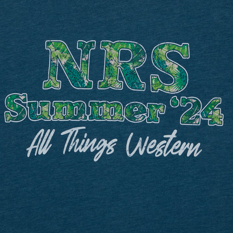 Brandcowboy NRS Summer 24 Palm Leaf Teal Logo Tee