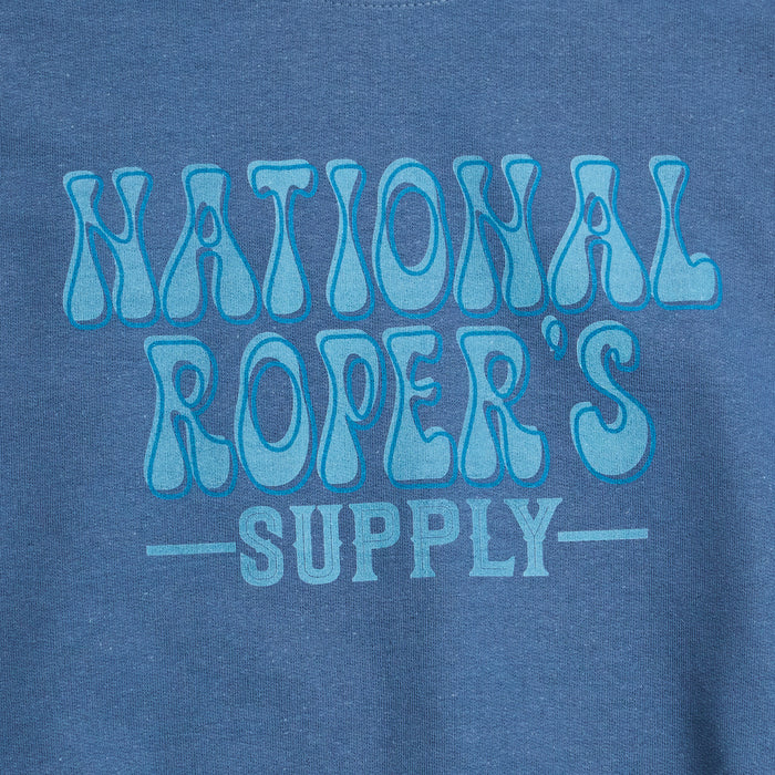 NRS National Roper Supply Blue Crewneck