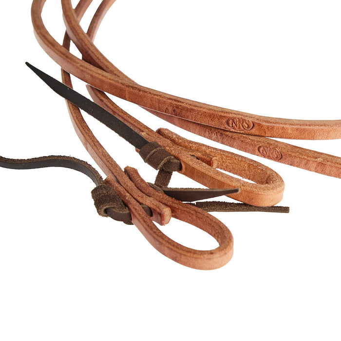 NRS Tack Hand Rubbed 3/8in x 8ft Split Reins