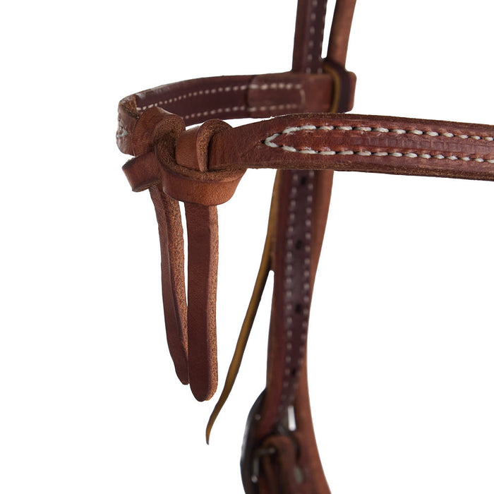 NRS Tack Premium Knotted Browband Headstall with Floral Buckles