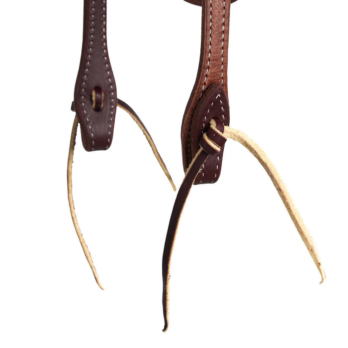 NRS Tack Premium Knotted Browband Headstall with Floral Buckles