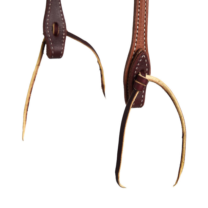 NRS Tack Premium Knotted Browband Headstall with Floral Heel Buckles