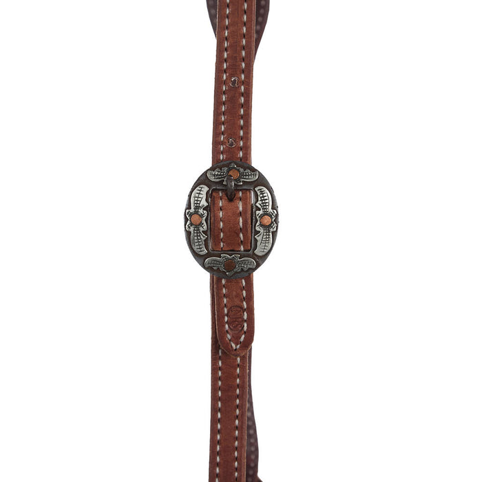 NRS Tack Premium Single Ear Headstall with Floral Buckles