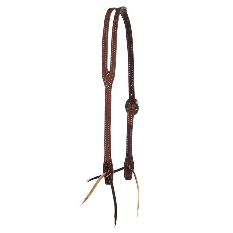 NRS Tack Premium Slot Ear Headstall with Floral Buckle