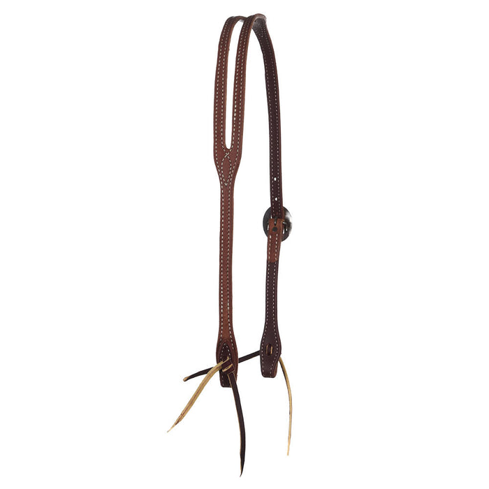 NRS Tack Premium Slot Ear Headstall with Floral Buckle