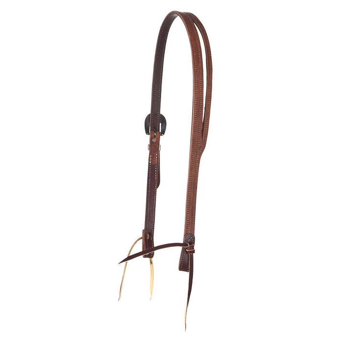 NRS Tack Premium Split Ear Headstall with Floral Heel Buckle