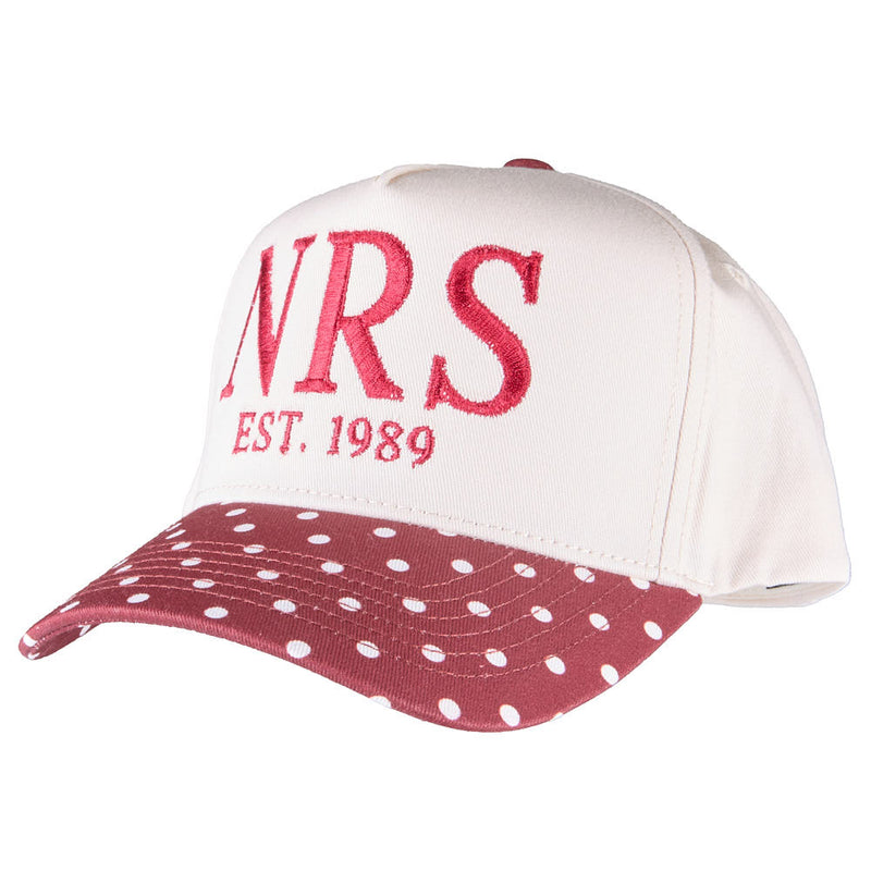 Kenzkustomz NRS Maroon Polka Dot Cap