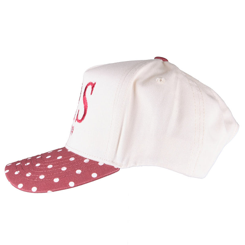 Kenzkustomz NRS Maroon Polka Dot Cap