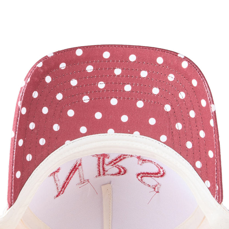 Kenzkustomz NRS Maroon Polka Dot Cap