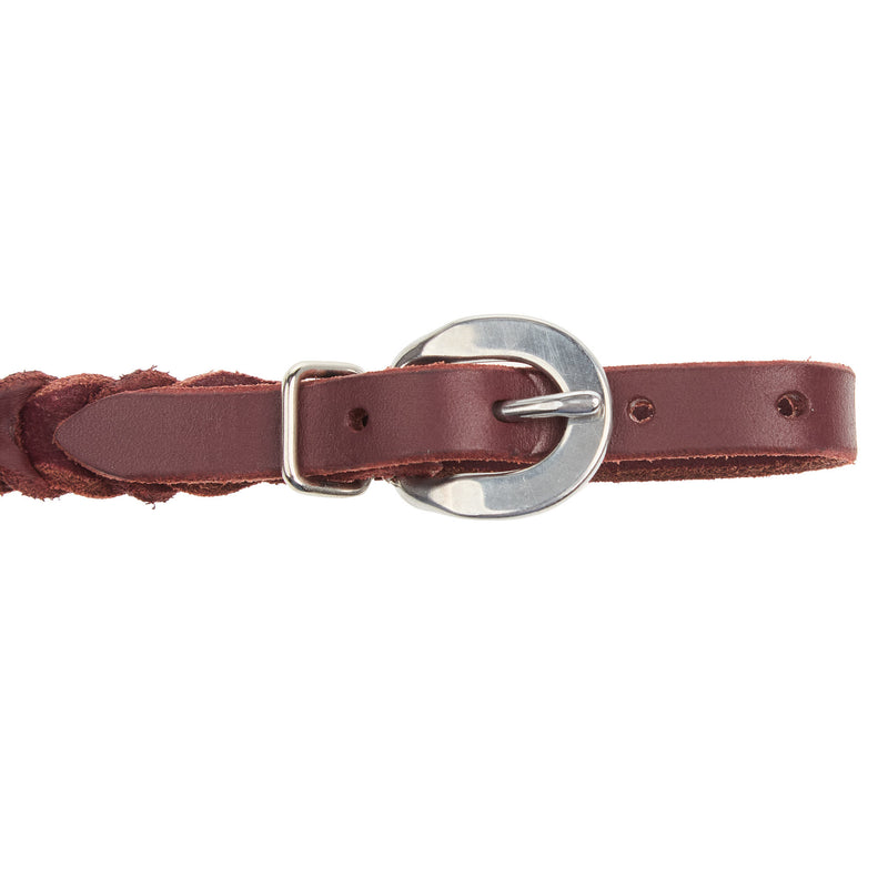NRS Latigo Blood Knot Curb Strap with Stainless Steel Buckles