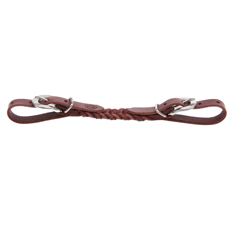 NRS Latigo Blood Knot Curb Strap with Stainless Steel Buckles
