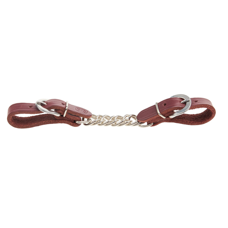 NRS 3/4in. Flat Stainless Steel Chain Curb Strap with Stainless Steel Buckles
