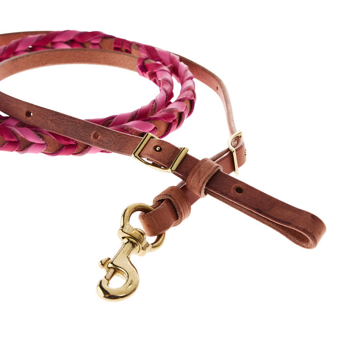 NRS TACK Fuchsia and Pink Laced Barrel Reins