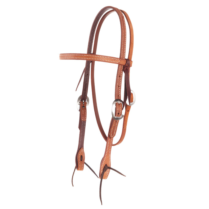 NRS TACK Roughout Golden Skirting Latigo Lined Browband Headstall