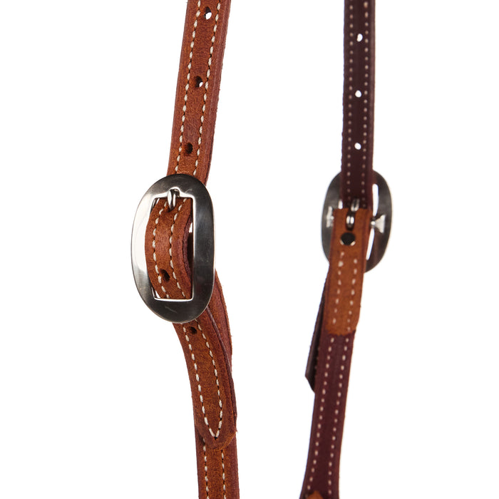 NRS TACK Roughout Golden Skirting Latigo Lined Single Ear Headstall