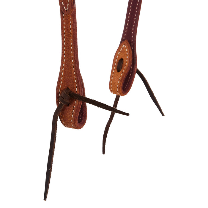 NRS TACK Roughout Golden Skirting Latigo Lined Single Ear Headstall