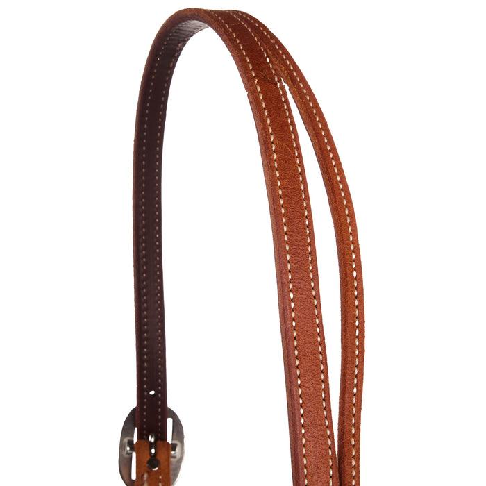 NRS TACK Roughout Golden Skirting Latigo Lined Slit Ear Headstall