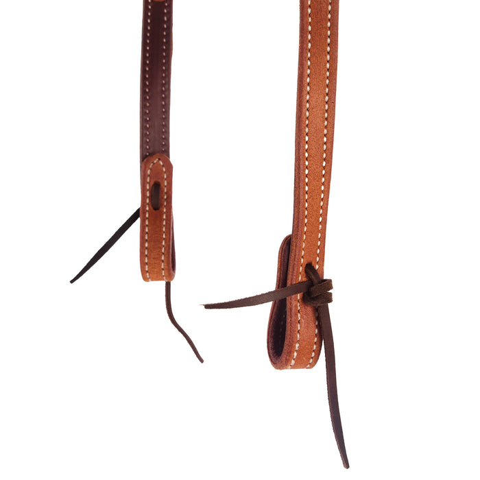 NRS TACK Roughout Golden Skirting Latigo Lined Slit Ear Headstall