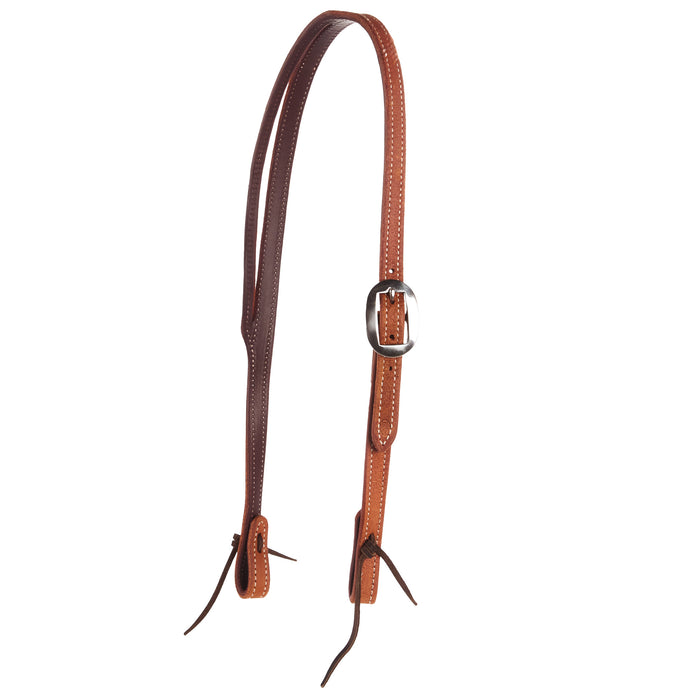 NRS TACK Roughout Golden Skirting Latigo Lined Slit Ear Headstall