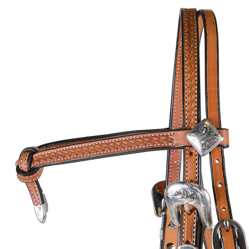 Cowperson Tack Light Oil Futurity Knot Browband Show Headstall