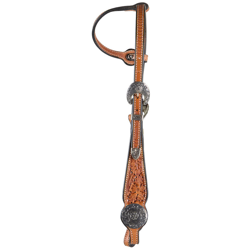 Cowperson Tack Light Oil Single Ear Silver Show Headstall