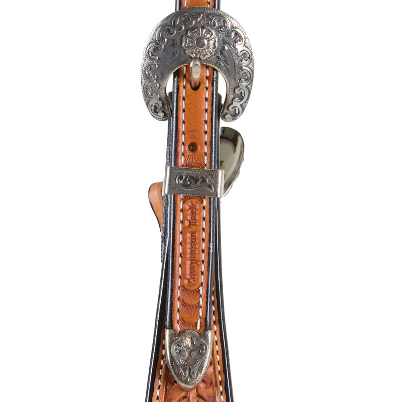 Cowperson Tack Light Oil Single Ear Silver Show Headstall