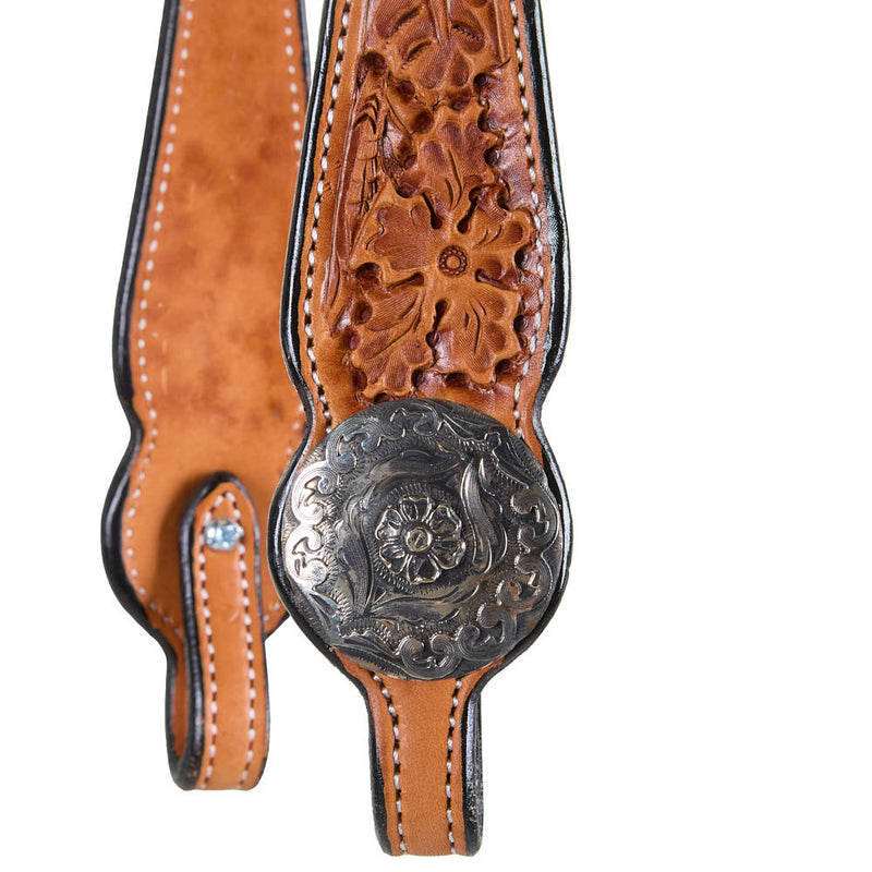 Cowperson Tack Light Oil Single Ear Silver Show Headstall