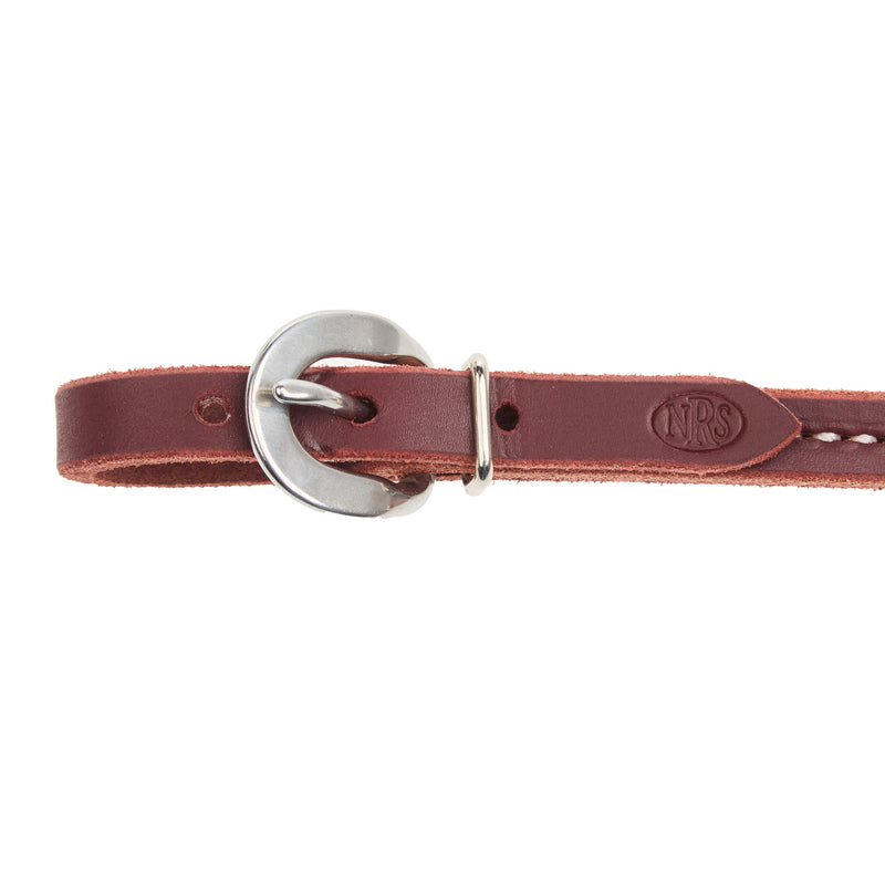 NRS Latigo Soild Sewn Curb Strap with Stainless Steel Buckles