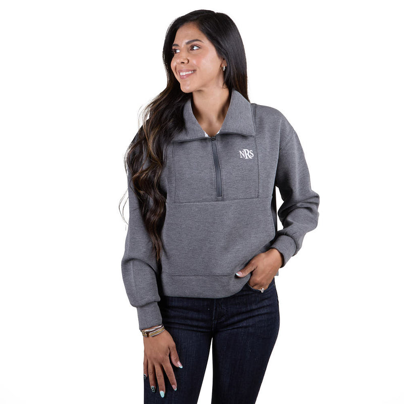 Flag & Anthem NRS Women's Charcoal Soft Scuba Pullover