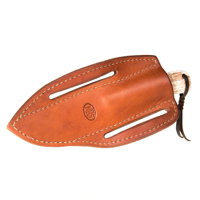 Nrs Ranch Knives Cowtown Mountain Skinner Knife w/Plain Leather Sheath