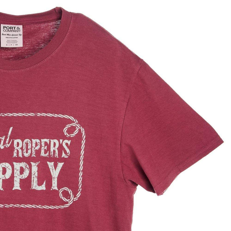 Brandcowboy National Ropers Supply Rope Logo Red Rock Tee