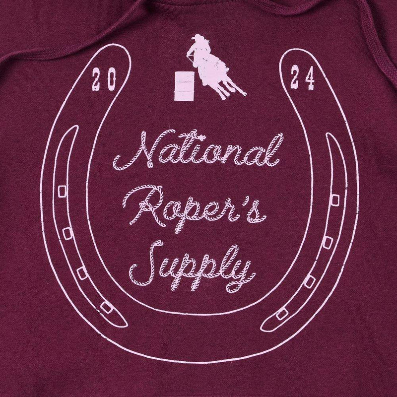 Brandcowboy National Ropers Supply Horseshoe Logo Plum Hoodie