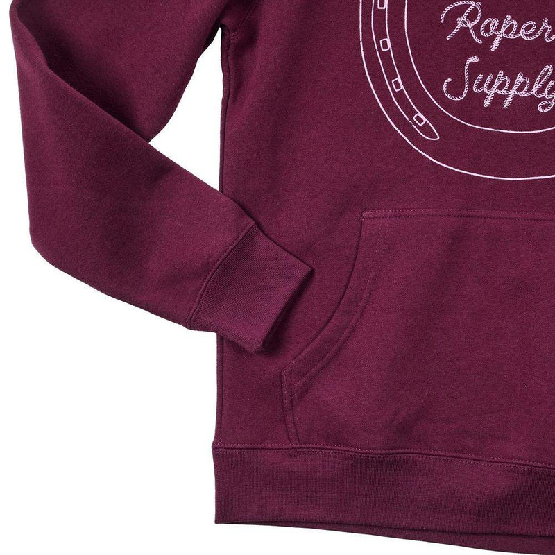 Brandcowboy National Ropers Supply Horseshoe Logo Plum Hoodie