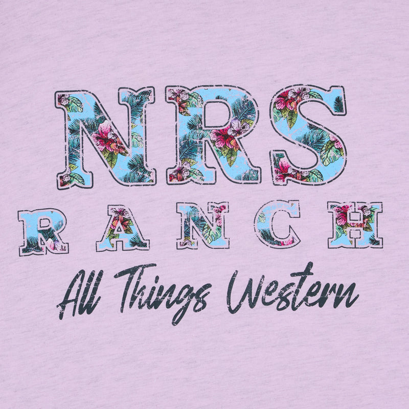 Brandcowboy NRS Ranch All Things Western Floral Logo Lilac Tee