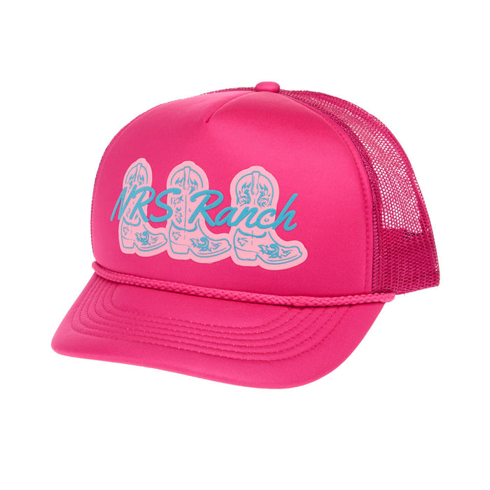 NRS Ranch Cowgirl Boots Hot Pink Foam Cap