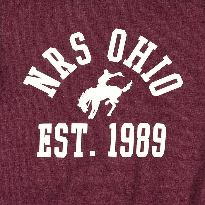NRS Ohio Bucking Horse Merlot Sweatshirt