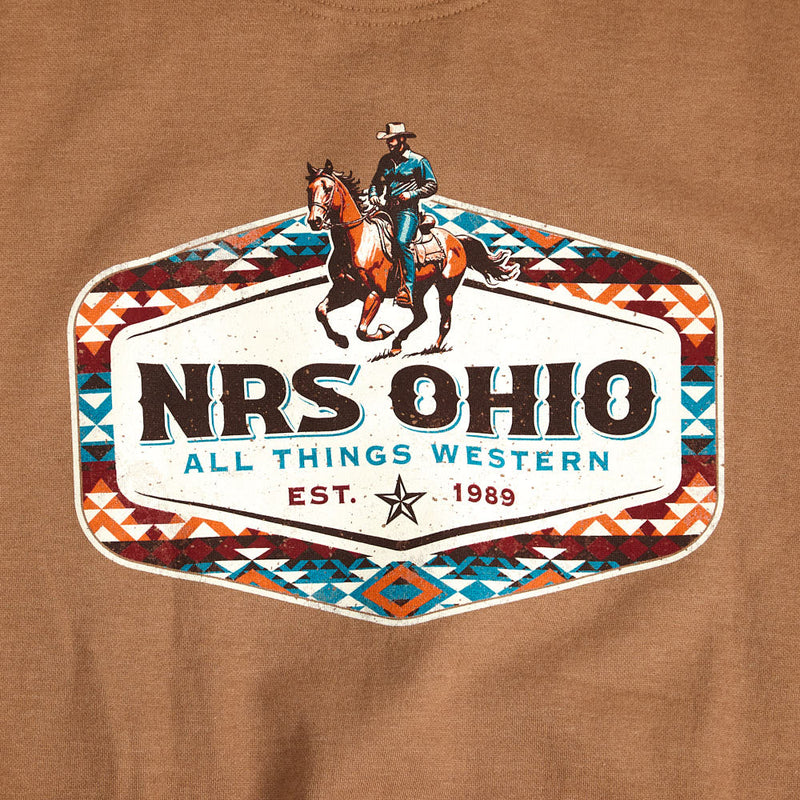 NRS Ohio All Things Western Russet Aztec Border Hoodie