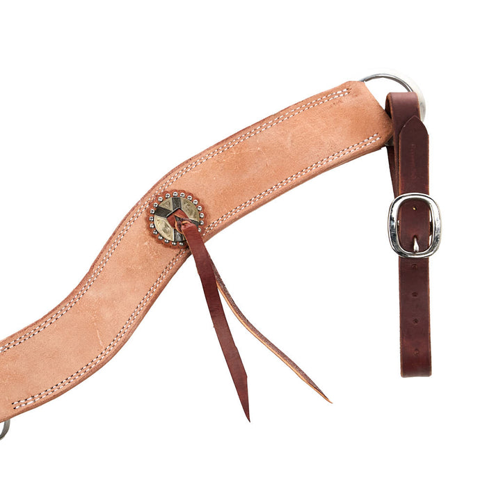 Cowperson Tack Natural Roughout Slotted Bar Concho Breast Collar
