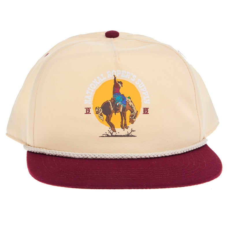 NRS Vintage Cowboy Burgundy and Cream Cap