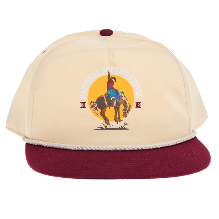 NRS Vintage Cowboy Burgundy and Cream Cap