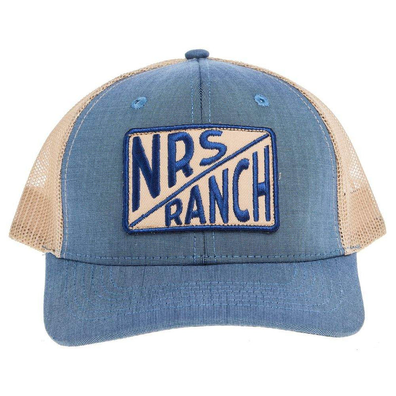 NRS Ranch Blue and Tan Vintage Patch Cap