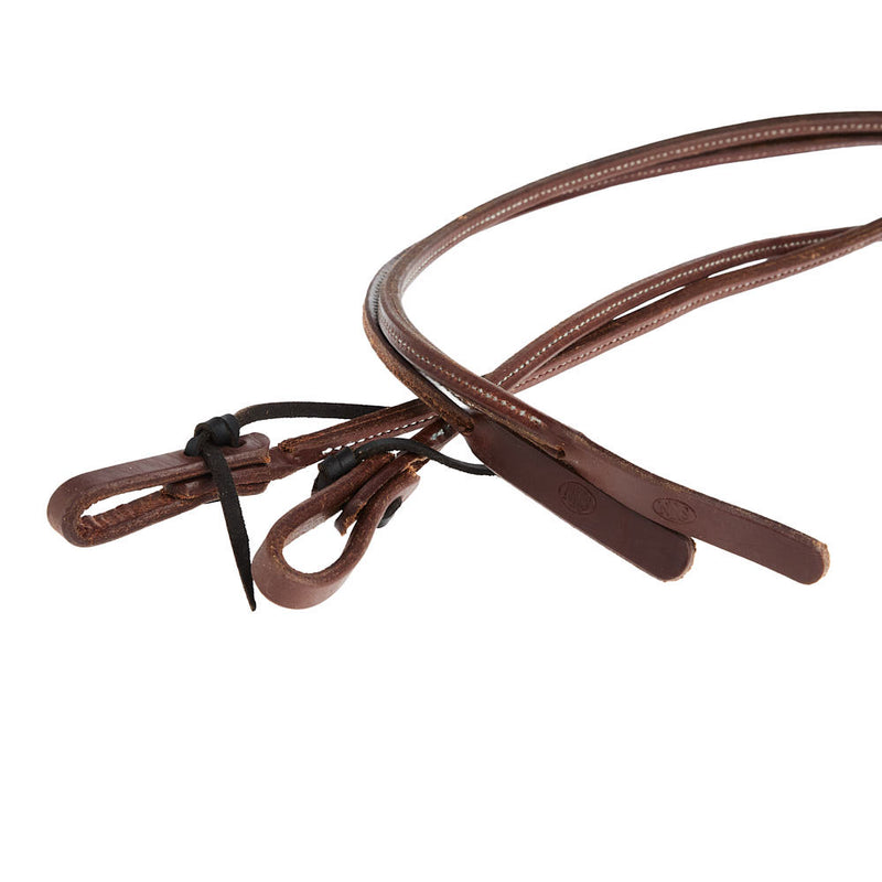 NRS TACK Oiled Rolled 3/8inx 8 Leather Split Reins