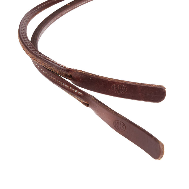 NRS TACK Oiled Rolled 3/8inx 8 Leather Split Reins