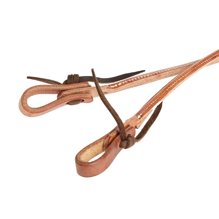 NRS Tack Rolled 3/8in x 8ft Leather Split Reins