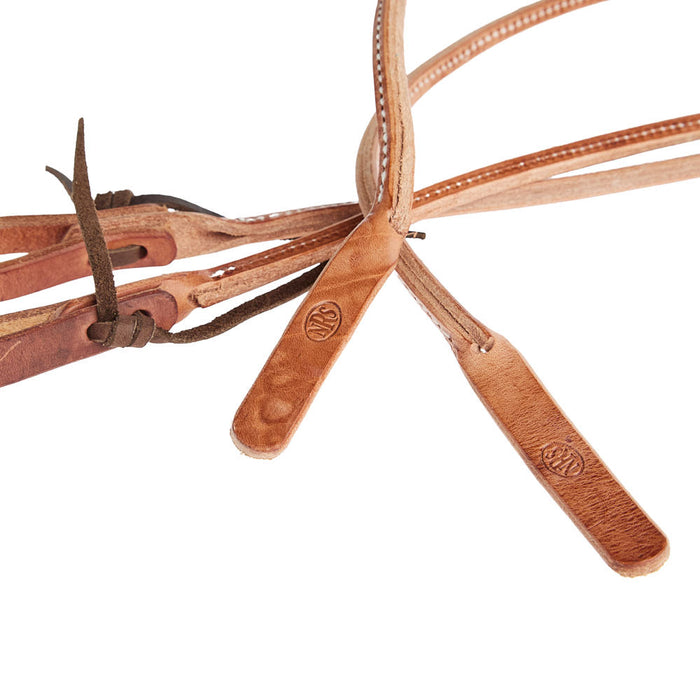 NRS Tack Rolled 3/8in x 8ft Leather Split Reins