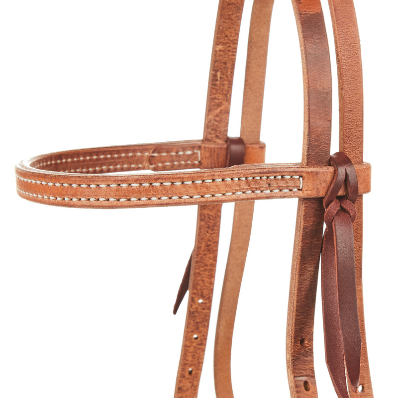 NRS TACK Natural 5/8 Inch Gag Cheek Browband Headstall