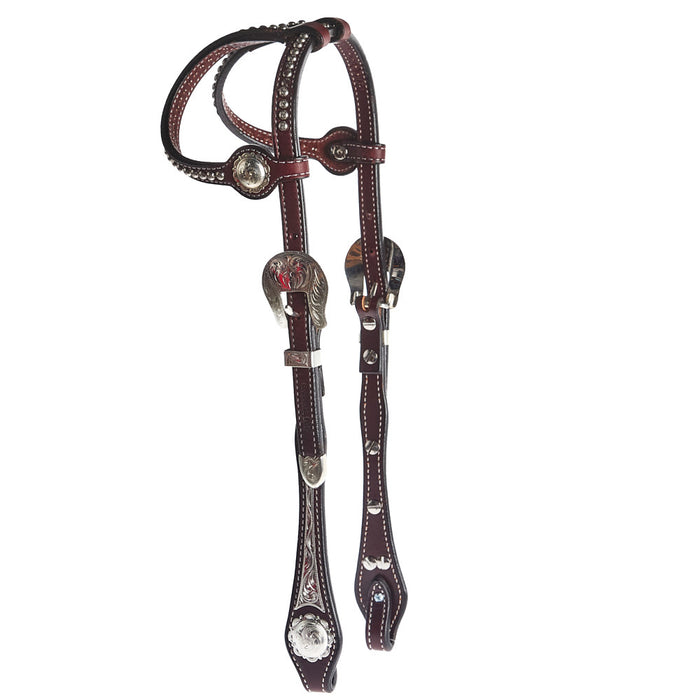 NRS Silver Double Ear Show Headstall