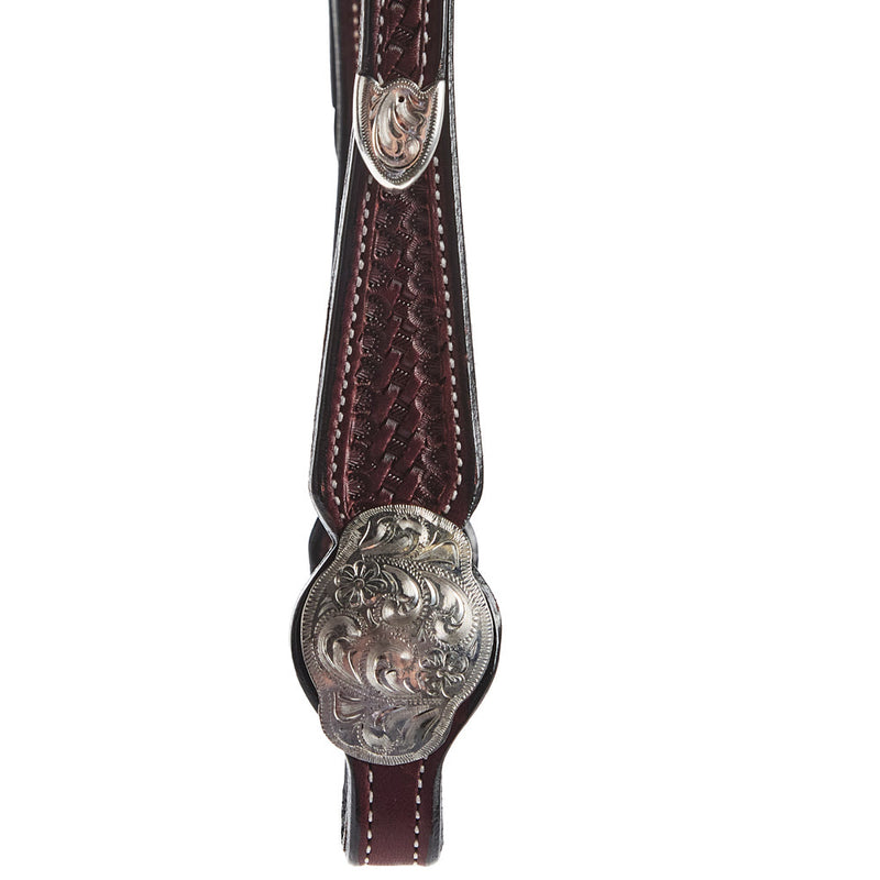 NRS Silver Basket Stamp Double Ear Show Headstall