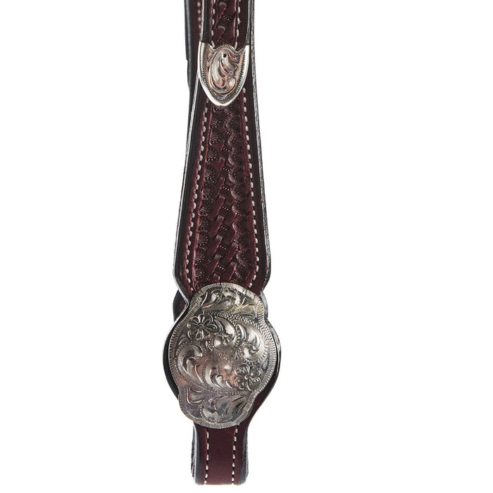 NRS Silver Basket Stamp Double Ear Show Headstall
